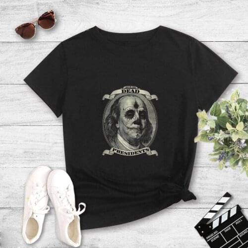 T-Shirt Casual Short-Sleeved Tops Summer WomenS Horror Portrait Printing T-Shirt Loose O-Neck Men Tee Tops 2021 New Streetwear