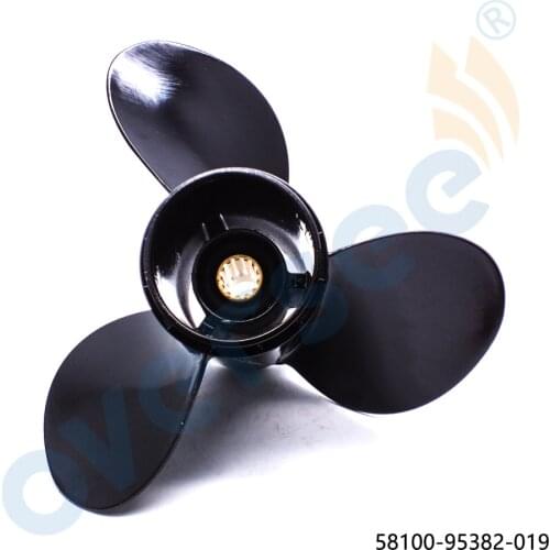 OVERSEE 58100-95382-019 OUTBOARD PROPELLER (3X11X17) For replacing Suzuki 35HP 40HP Outboard Engine