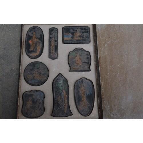 Rare Old Chinese Ink ingot,ba da mei ren mo,with mark, best collection&Decoration,free shipping