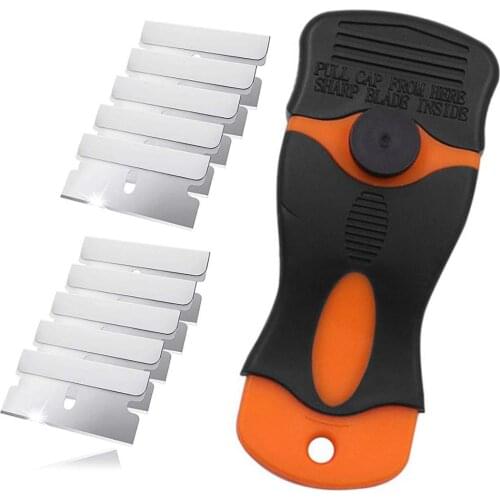 Razor Scraper Tool Car Window Glass Ceramic Paint Adhesive Decal Scraper Film Cleaner Phone Tablet Sreen Squeegee with Blade