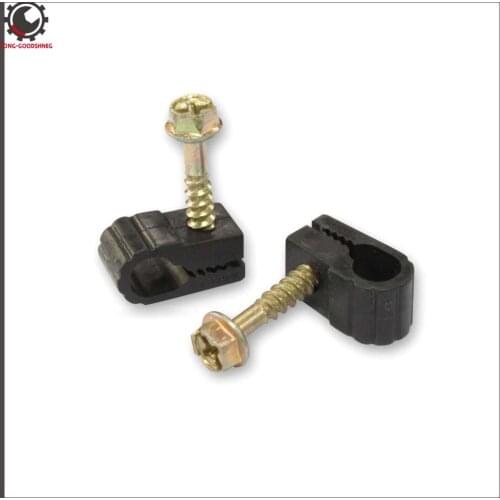 Grip-Clip Single Coaxial Cable Mounting Fastener Clips Circle Cable Clip Wire Wall holder wire clips Flexible Cable Clips