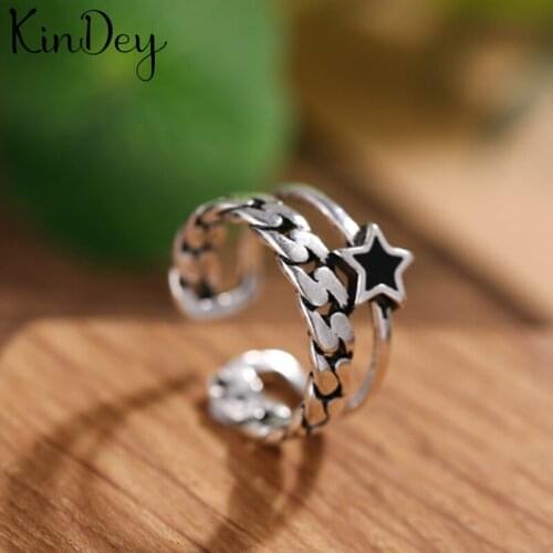 Boho Summer Beach Vacation Knuckle Open Star Rings for Women Adjustable Finger Ring Charm Jewellery Wholesale Gifts