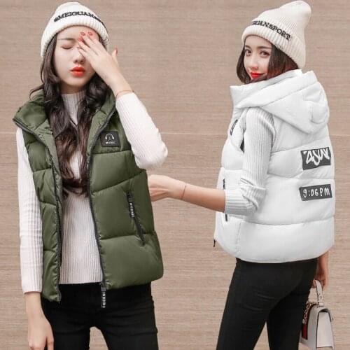 New 2018 Winter Cotton Vest Women Warmer Sleeveless Waistcoat Jacket&Outerwear Color Solid Female Thick Warm Vest Plus Size Coat