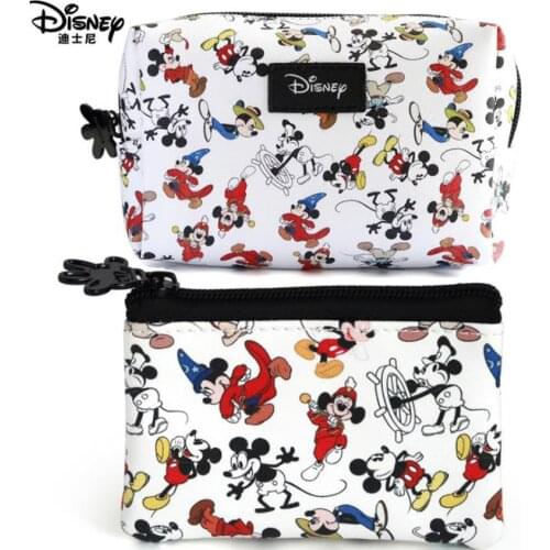 1 pc Disney Mickey Minnie Mouse portable cosmetic make up bag multi-purpose storage tsum cartoon coin purse handbag girls gift