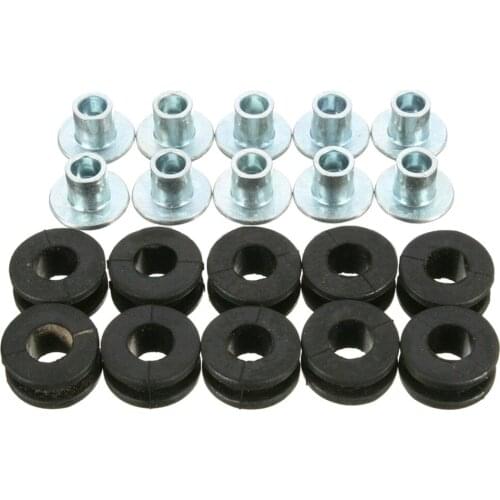 10x Motorcycle Rubber Grommets Bolts For Honda Yamaha Suzuki Kawasaki Fairing