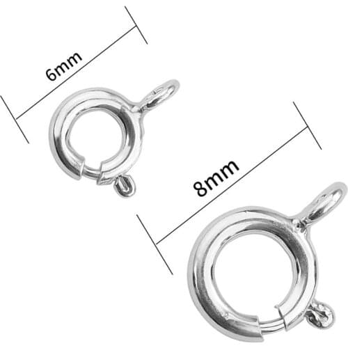 2/4 pcs/lot Real Pure Solid 925 Sterling Silver With Open Jump Ring jewelry Clasp For Chain Bracelet Connectors Jewelry Making