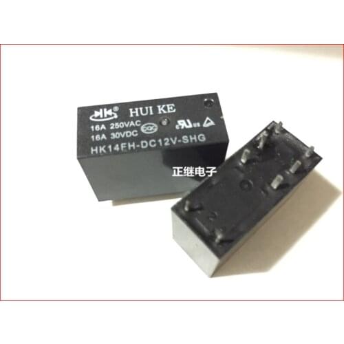 2pcs/lot Power Relay HK14FH-DC12V-SHG 1 open 1 closed 16A