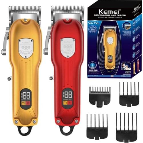 Kemei 802 hairdressing cordless professional hair trimmer for men electric hair clipper rechargeable hair cutting machine