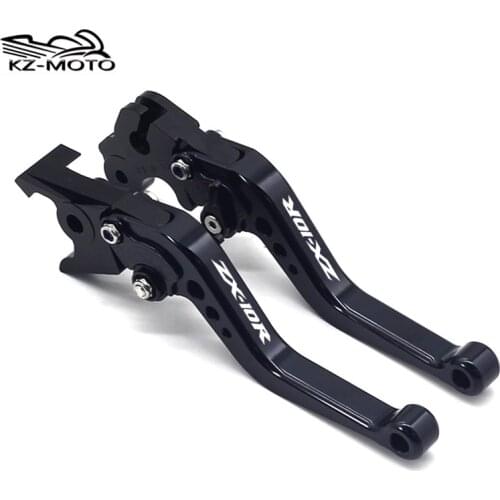 Motorcycle Accessories Short Adjustable Brake Clutch Levers For Kawasaki ZX10R zx-10r LOGO ZX-10R 2016 2017 2018 Short Levers