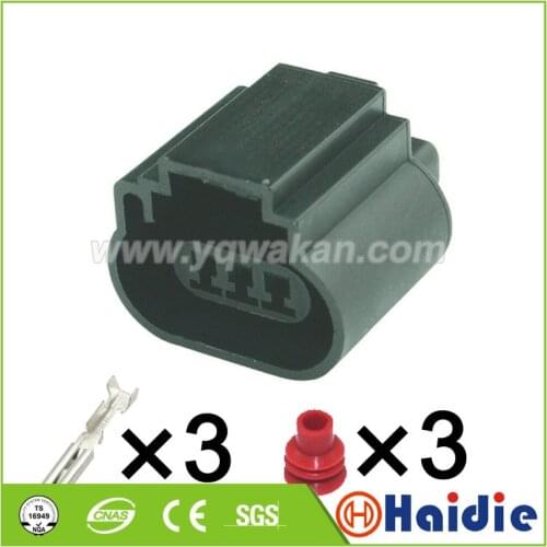 Free shipping 5sets 3pin auto plastic housing cable plug wiring harness female connector