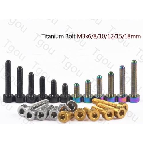 Tgou Tutanium Bolt M3x6 8 10 12 15 18mm Allen Key Head Screws for Aircraft Models DIY Modified 1pcs