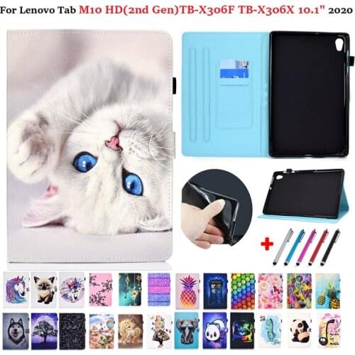 For Lenovo Tab M10 Hd Gen 2 nd TB-X306F TB-X306X 10.1" Case Cartoon Case Funda Tablet for Lenovo Tab M10 HD 2nd Gen Cover +Pen