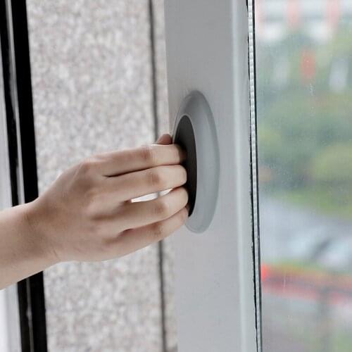 Door Handle 2pcs/lot Paste The Open Sliding Door Handles for Interior Doors Window Cabinet Drawer Wardrobe Self-adhesive Handle