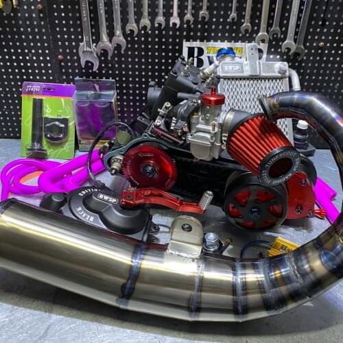 Engine 125cc DIO AF18 AF27 Full Complete Water Cooling Tuning Big Bore 54mm Crankshaft +3mm Variator 96mm Exhaust Pipe Dio50