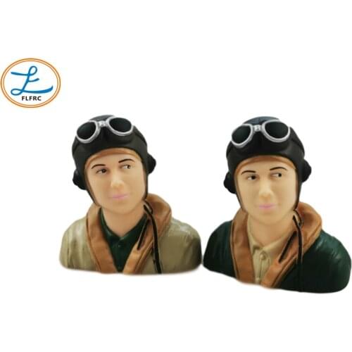 FLFRC 1/6 Pilot L67XW40XH66MM 25g Hand Painted for RC Airplanes Model Plane Aircraft Warbird Sport Jet Car Boat Drone Toy Driver