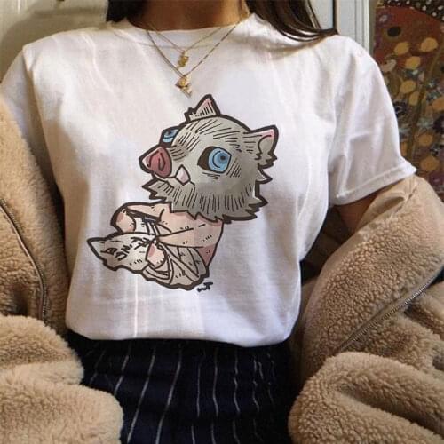 2021 Summer Tshirt Demon Slayer Harajuku Print Plus Size T Shirt Kimetsu No Yaiba T-shirt Demon Blade Streetwear Women Clothes