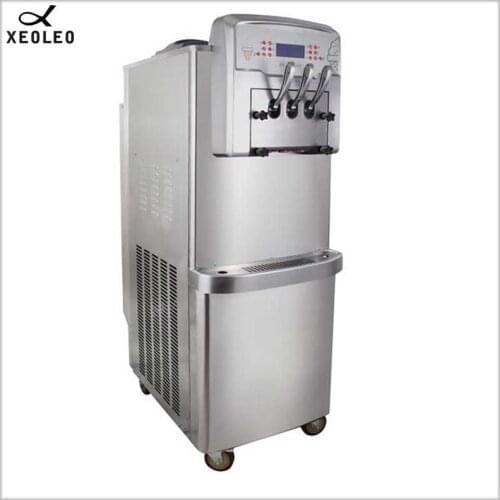 XEOLEO Commercial Vertical Soft Ice cream maker 4400W Double system with Pre-cooling Ice cream machine 3 Compressor Puffing pump