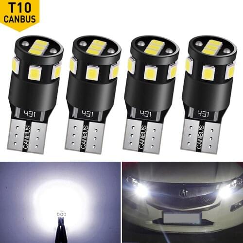 A pack T10 W5W led Canbus Bulbs no error led Parking lights Interior Dome Lights 9SMD 2835 White 168 194 12V for Audi BMW Benz