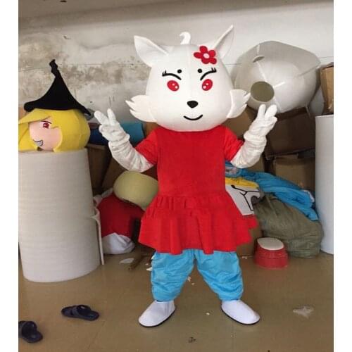 Fox Mascot Costume Fursuit Adult Cartoon Character Showtime Stage Props People Wear Them