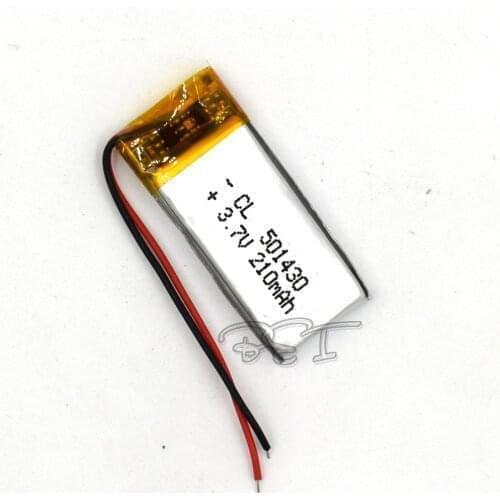 3.7V lithium Navigator Rechargeable Li-polymer battery 501430 210mAh Li-Po MP4 batteries GPS MP3 MP5 Li-ion Cell Speaker