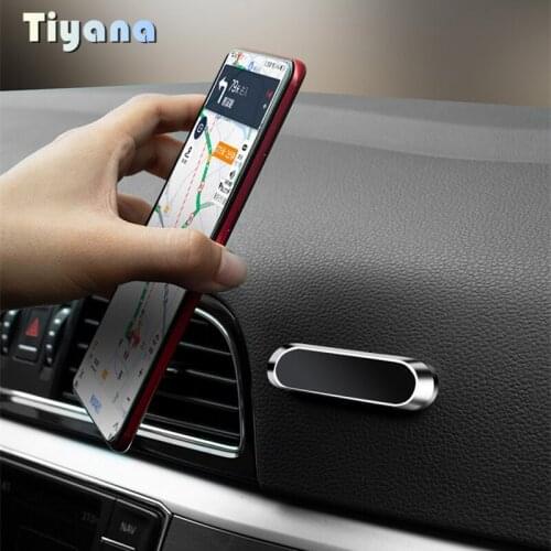 Car Interior Magnetic Mobile Phone Holder Instrument Panel Navigation Bracket Simple Compact Car Golden Mobile Phone Holder 5