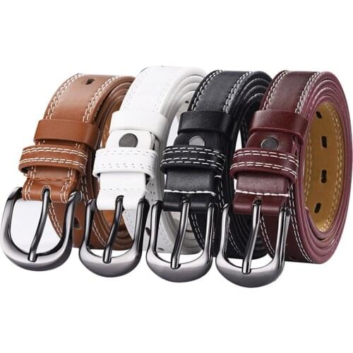 Fashion Women Ladies Skinny Pin Buckle Faux Leather Waist Belt Casual Hollow Dress Jeans Waistband Gift