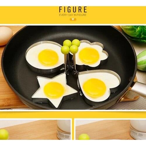 New 430 Stainless Steel Fried Egg Pancake Shaper Omelette Mold Mould Frying Egg Cooking Tools Kitchen Accessories Gadget Rings