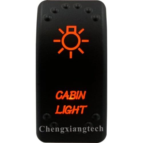 Orange Led Light - Car Boat Caravan Marine Rocker Switch- Laser Eatched- Cabin Light- for Carling ARB NARVA 4X4 -Waterproof