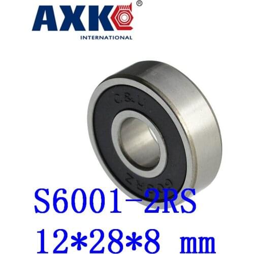 Ball Bearing 10pcs Free Shipping Sus440c Environmental Corrosion Resistant Bearings (rubber Seal Cover) S6001-2rs 12*28*8 Mm