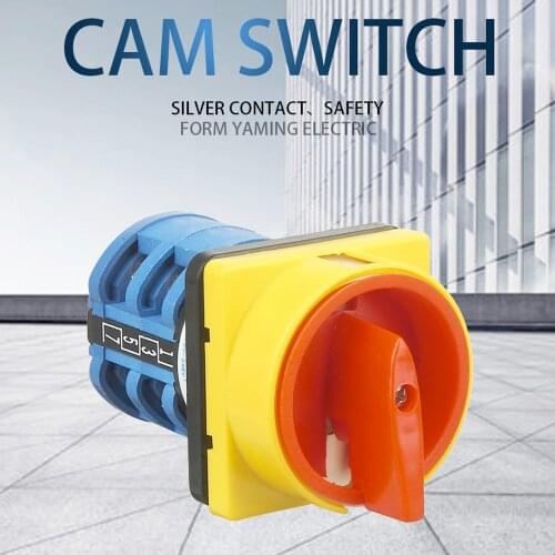 LW8GS-20/04-2 Padlock DIY Cam Switch 20A 600V Control Rotary Changeover Selector Switches 8 Terminals 2 Positions ON-OFF