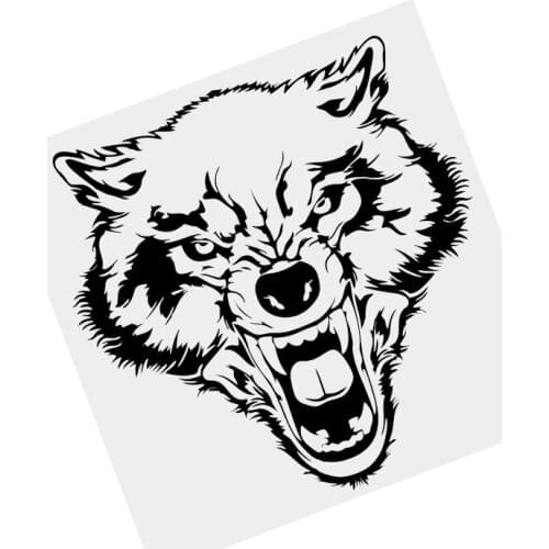 S51745# Various Sizes/Colors Car Stickers Vinyl Decal Wolf. Wolf face. Growl Motorcycle Decorative Accessories