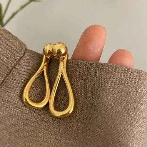 Earrings European and American metal hook cold wind earrings design retro earrings