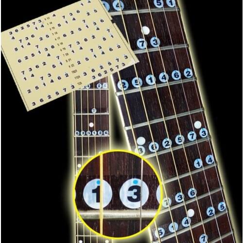 10 pcs Acoustic Electric Guitar Fretboard Note Music Sticker/ Stikers For Sale, Decal Neck Fret Stiker On Guitar