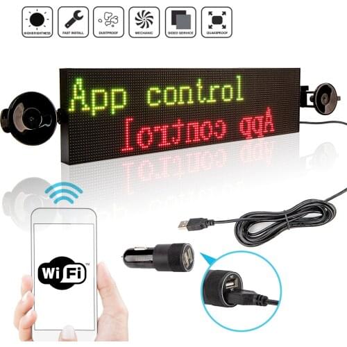 52CM P4MM Full Color Indoor Led Sign Display Programmable Scrolling Message Board Multi-Language for Window/Business/Cofe