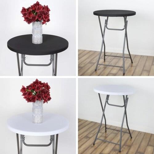 High Thick Lycra Spandex Top Table Cover For Bistro Cocktail Table Covers Cloth Decoration Wedding Party