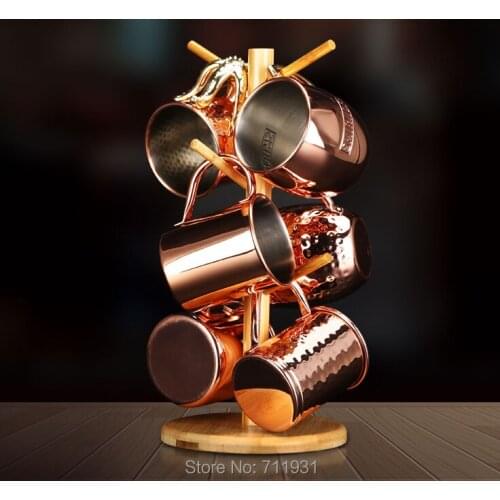 Wowshine Bar Tool Kitchenware Cup Holder Moscow Donkey Cup Holder Wood