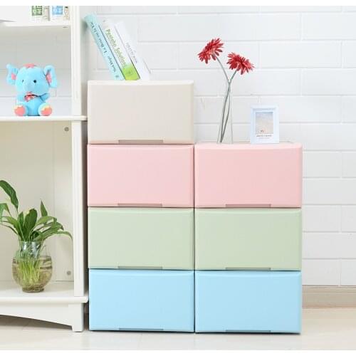 Storage box drawer type free combination large plastic household clothes box bedroom wardrobe clothes storage cabinet mx9101028