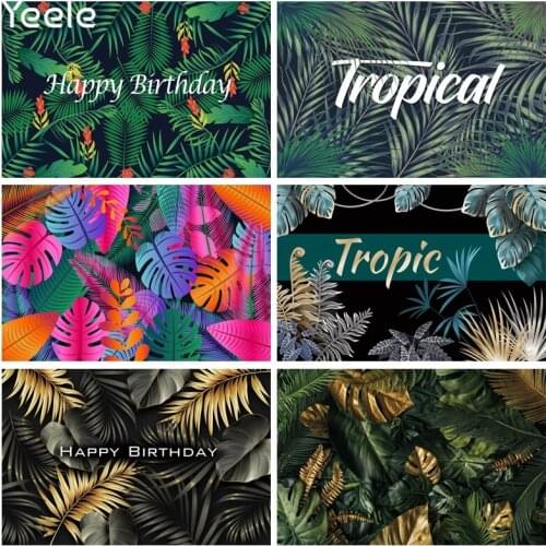 Yeele Green Palm leaves Key Scene Personalized Photographic Backdrops Photography Backgrounds Grass Foliage For Photo Studio