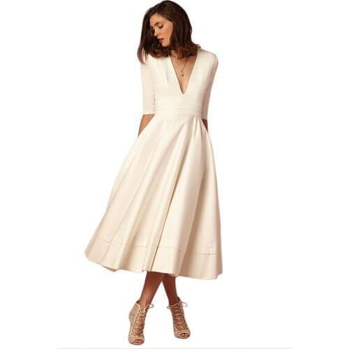 Womens High XXXL Long Dress For Ladies Elegant Party Dress Female White Red Autumn Long Bohemian Maxi A-line Dress
