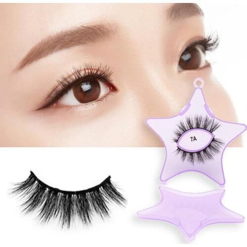 1 Pair Eye Lash Three Dimensional Thick Natural Effect Handmade Mink Hair Eyelash for Women