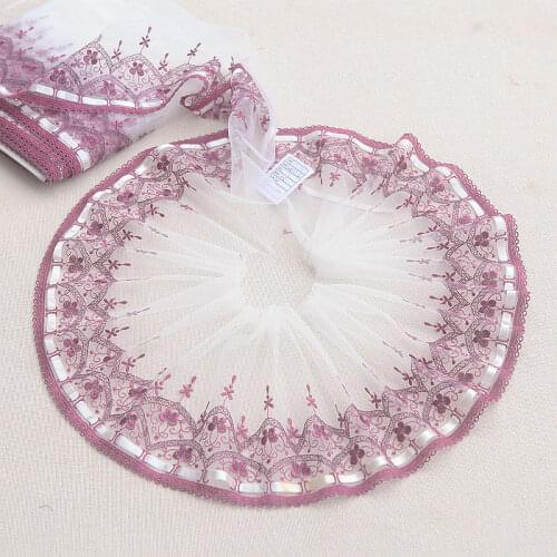 2Yards/Lot High 2021 Quality Lace Embroidery Lace Fabric Net Lace Ribbon Tulle Lace Handmade Sewing KJ03