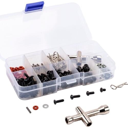 270 Pcs NEW Practical Special Repair Tool and Screws Box Set for 1/10 HSP RC Car include Hexagon Wrench