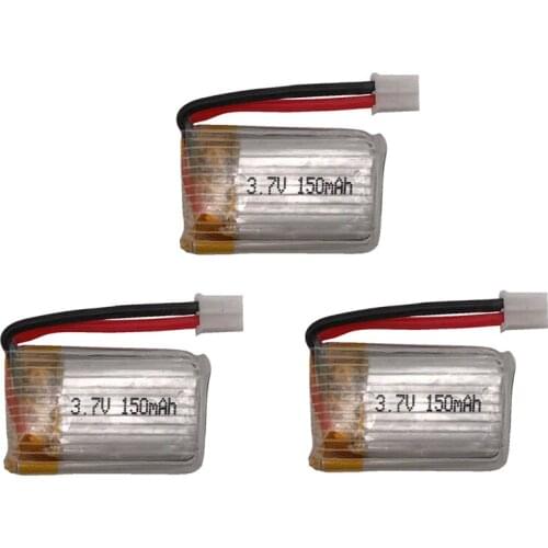 3pcs 3.7V 150mAh Lipo Battery For H36 NH010 F36 E010 E010C E011 E011C E013 RC Quadcopter Spare parts