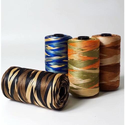 3pcs Flat Belt Line DIY Hook Shoes Sun Hat Summer Braided Line Bright Ribbon Sub-line Polymer Fiber Hand Braided Belt Line