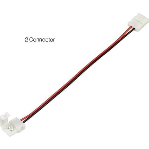 5Pcs/lots Free Welding LED Strip Connector 5050SMD 2pin 10mm / 2835 2pin 8mm with Wire Connectors