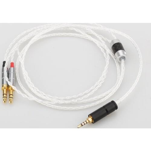 Audiocrast 8 Cores 7N OCC Silver Plated Sundara Aventho focal elegia t1 t5p D7200 MDR-Z7 2.5/3.5/4.4mm Balance Headphone Cables