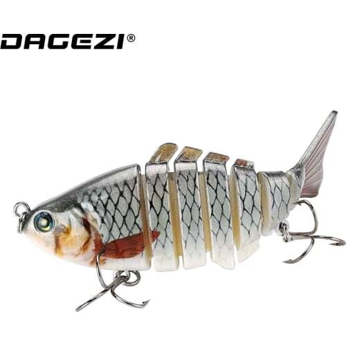 DAGEZI 7 Segments Swimbait Fishing Lure Crankbait Fishing Lures Hard Bait 9.6cm 14g Lifelike Isca Artificial Fishing Tackle