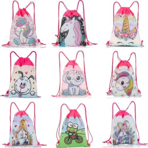 DIY Special Shape Diamond Painting Backpack Kit Diamond Painting Storage Bag Students Backpack Children School Bags Gift