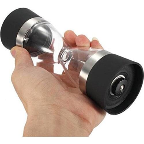 Dual Grind 2 In 1 Pepper Salt Spice Seasonings Precision Grinder Mill Coarse To Fine Grain Black -35
