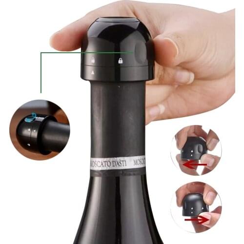 Leak-Proof Sealing Champagne Stopper Wine Beer Bottle Cork Reusable Sparkling Vacuum Retain Freshness Wine Plug Kitchen Bar